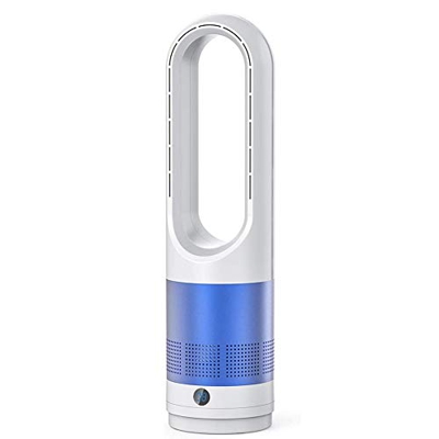 Bladeless Fan Cooler Oscillating Tower Fan with Remote Control 8 Speed Settings 8 Hour Timer Super Quiet Touchable Pedestal Fan for Home Office Bedroo