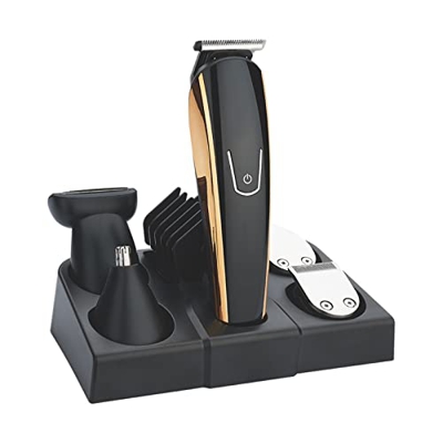 FMOPQ Hair Clippers for Men 5-in-1 USB Rechargeable Wireless Haircut Set Adjustable Limit Comb Replaceable Cutter Head