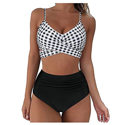 Bikinis Mujer 2022 Push Up Brasileño Moda Wrap Copa C Bañador Natacion Relleno 2 Piezas Traje de Baño de Mujer Tirantes Conjunto Biquini Mujer Braga A