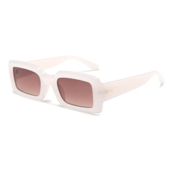 YAMEIZE Gafas de sol rectangulares de moda para mujeres y hombres protección UV400 al aire libre (TR-Rosa) en oferta