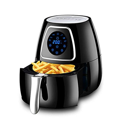 Freidora de aire Freidora de aire Horno caliente eléctrico Cocina sin aceite con cesta antiadherente desmontable Temporizador Control de temperatura R