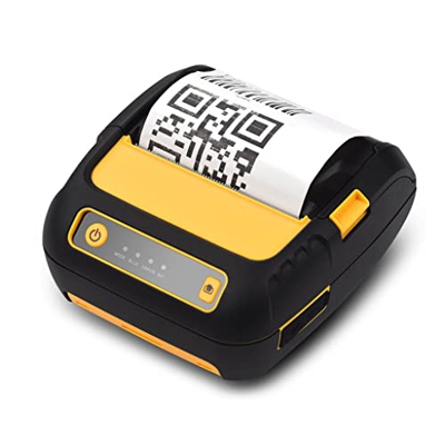 MJWDP Impresora de códigos de Barras de Impresora térmica de 80 mm USB BT Conexión inalámbrica con 2 Rollos de Soporte de Papel. ESC/JPL/TSPL/CPCL Man