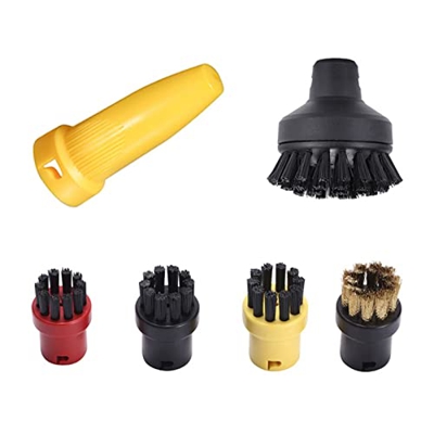 RONGXIN Shi ZX Cepillo Redondo pequeño, Cepillo de Cobre, Cabezal de Cepillo Limpiador a Vapor Compatible con Limpiador a Vapor Karcher SC Series SC1 