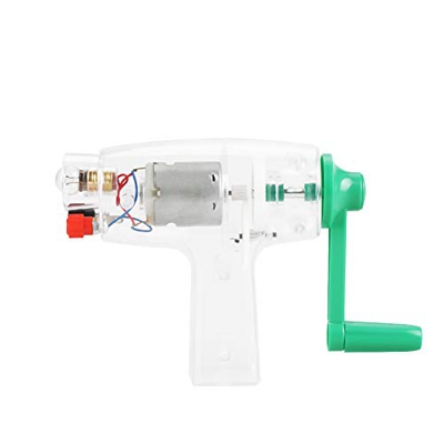 SARTTIVIS Generador de electricidad accionado por manivela de 6.3V Fuente de alimentación mecánica de emergencia, dinamo de manivela para demostracion