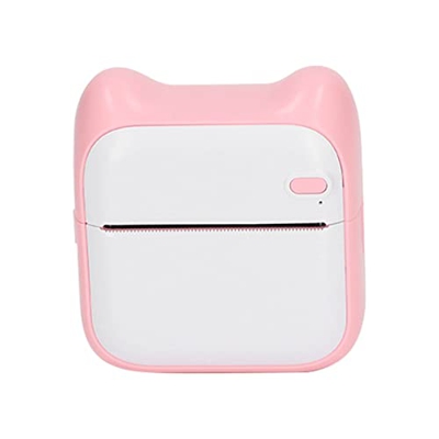 Mini Impresora Térmica, Salida de Papel Rápida, Color Rosa, 203 Ppp, Impresora de Imágenes, Carga USB, Conexión Directa Bluetooth, Capacidad de 1000 M