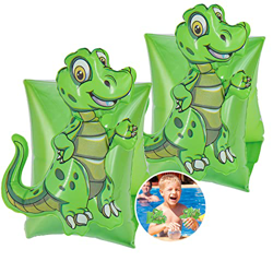 Manguitos Flotadores de Natación Brazaletes Hinchables - ADORAMOUR Niño Pulseras de Natación Inflables para Playa Piscina ,para Niños de 2-6-Verde en oferta