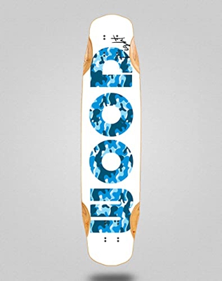 Lab Skate Skateboard Longboard Deck Mix Bamboo 38x8.45 Icon White Blue