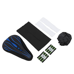 Shanrya Juego de Asiento de Bicicleta, Evita resbalones Respira cómodamente Cojín de Asiento de Bicicleta con Cuerda elástica para Bicicleta en oferta