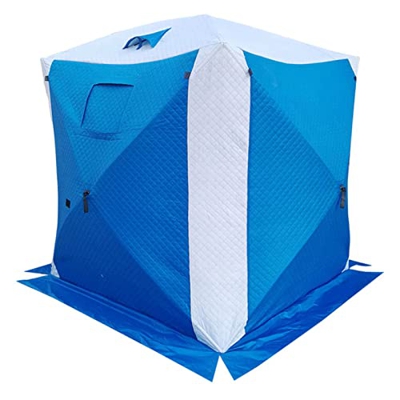 GLLDS Refugio portátil para la Pesca en Hielo de algodón,Refugio térmico para 5 Personas con Ventanas Desmontables,Tienda de campaña Impermeable para 