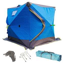 GLLDS Tienda de Pesca de Hielo portátil de 4 a 5 Personas con Bolsas portátiles, Carpa de pescación de Hielo Impermeable emergente con Puerta con Crem precio