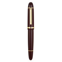 Jinhao X159 Pluma estilográfica de punta fina, color rojo vino con clip dorado acrílico de gran tamaño en oferta