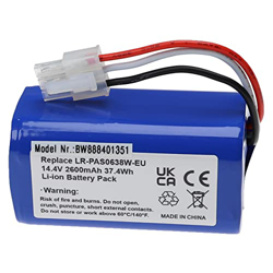 vhbw Batería compatible con 360 S5, S7, T90 aspiradora (2600 mAh, 14,4 V, Li-Ion) características