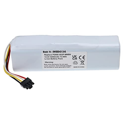 vhbw Batería compatible con Xiaomi Dreame D9, F9, L10 Pro aspiradora (5200 mAh, 14,4 V, Li-Ion)