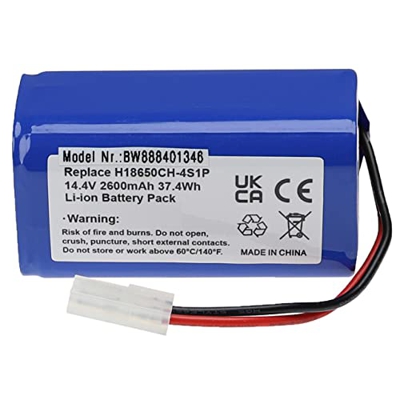 vhbw Batería reemplaza Xiaomi H18650CH-4S1P para aspiradora (2600 mAh, 14,4 V, Li-Ion)