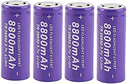 3.7v 8800mah 26650 Li-Ion Oplaadbare Batterij, Gebruikt Voor Zaklamp Power Bank Microfoons Radiokoplamp Led-Licht Noodverlichting 2 Stuks,4 Stuks en oferta