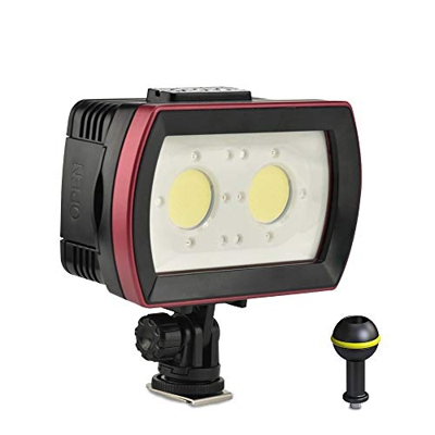 FMOPQ SL-21 Lampada da immersione a LED per fotografia subacquea Lampada da incasso 2 pezzi LED Lega di alluminio 40M Impermeabile IPX8 con luci Bianc