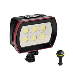 FMOPQ SL-22 Lampada da immersione a LED per fotografia subacquea 6 pezzi LED in lega di alluminio 40M impermeabile IPX8 con luci Bianche (Forte-Basso- en oferta