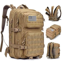 Oreunik Mochila Militar 45L Impermeable Táctica Mochila Molle Mochilas Gran Paquete de Asalto para Senderismo al aire libre, Camping, Senderismo, etc. precio