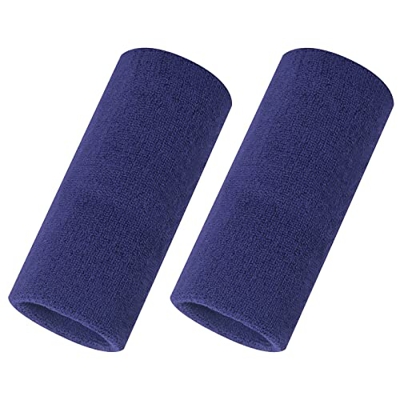 ONUPGO Muñequeras de 6 pulgadas – Muñequeras de protección para el sudor – Pulseras deportivas para baloncesto, tenis, fútbol, béisbol (morado)