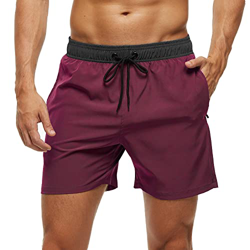Arcweg Bañadores Hombres Pantalones Cortos Hombres Deportes con Malla Forro Elástico Correas Ajustable Bolsillos con Cremallera Secado Rápido Playa Ve características