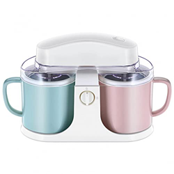 MGUOTP Heladera eléctrica portátil Multifuncional, máquina de Helado de Doble Cubo, Paleta de Mezcla Desmontable for Hacer deliciosos Helados Suaves características