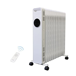 Calentadores de espacio para uso en interiores Calentador eléctrico portátil, 13 aleta - 2200 W Radiador relleno de aceite con rejilla de secado - 3 c características