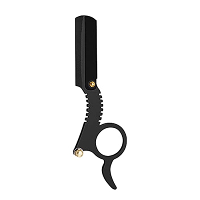 Anillo plegable de inoxidable, soporte para cuchillos, afeitadora de peluquería, herramienta de reparación Facial Máquina De Cortar Pelo Recargable