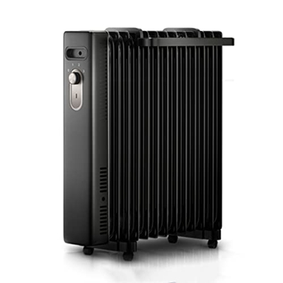 Calentadores de espacio para uso en interiores 2200W 13 Calentador de radiador relleno de aceite de aleta en termostato negro ajustable con 3 configur