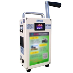 Generador de manivela de 150 W, estación de energía portátil, batería de litio de alta capacidad de 5000 mAh incorporada, para acampar al aire libre,  características