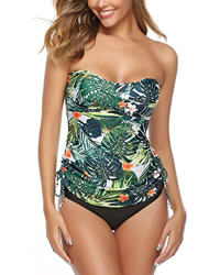 Sykooria Tankinis Mujer Traje de Baño 2 Piezas Conjuntos Tankinis Swimsuit Top Floral Braga Short Conjunto de Bañador Verano para Natación Playa Vacac precio