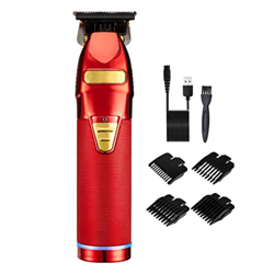 FEELMEET Caballeros de Cabello Desalmes Caballeros USB USB Recargable Barba Trimmer Barbers Kit de preparación para el Cabello Rojo en oferta