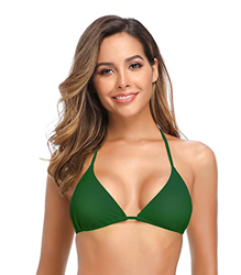 SHEKINI Traje de Baño de Dos Piezas Mujer Acolchada Clásico Ajustable Halter Triángulo Bikini Top Bikini Tanga Brasileño Cintura Baja Bikini Bottom Bi precio
