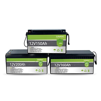 TGHY 12-200AH Batería 12V LiFePO4 Bateria Litio Fosfato de Hierro y Litio Energía de Emergencia con más de 2000 de Ciclo Profundo y BMS para Solar, Ca