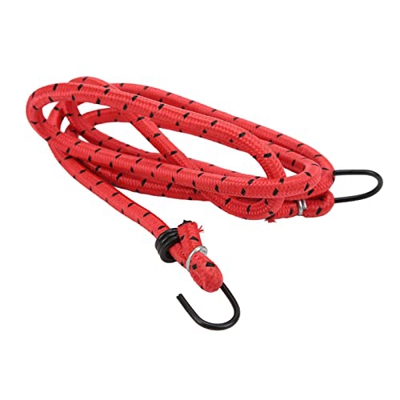 SOONHUA Cordones elásticos con ganchos Bungie Cord Correas elásticas de goma con ganchos Correa elástica para equipaje (rojo)