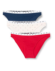 Tommy Hilfiger Estampado 3p Bikini Estilo Ropa Interior, Twilight Indigo/Star/Primary Red, S para Mujer precio