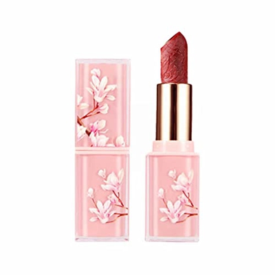 Fragancia de cereza Orquídea Terciopelo Lápiz labial Tubo de cereza Tallado Oriental Rojo Rosa Chica Lápiz labial incoloro Maquillaje Labiales