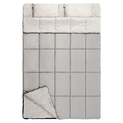 SXLIGHT Saco De Dormir Doble/Individual para Adultos Camping, Saco De Dormir De Franela De Algodón Impermeable para 2 Personas para Clima Cálido Y Frí