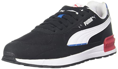 PUMA Graviton, Zapatillas Unisex Adulto, Multicolor Black White-Mykonos Blue-High Risk Red, 44 EU