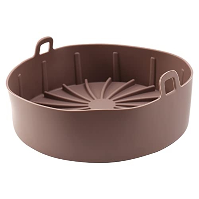 Pmandgk Reemplazo de Olla de Silicona para Freidora de Aire para Revestimientos de Papel, No MáS Limpieza Dura de la Canasta de Freidora de Aire Marró
