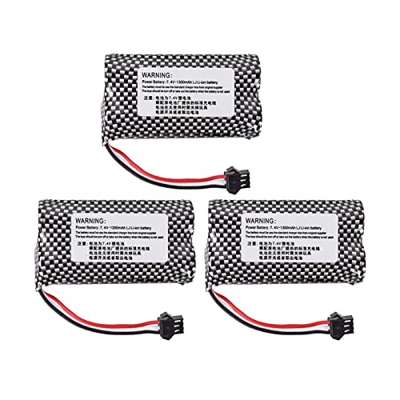 ZHOUHONG 7.4v 1300mAh 18650 Li-Ion batería SM-3P Enchufe con Cargador USB para Watch Gesture Sensing RC Stunt Car 3pcsbattery