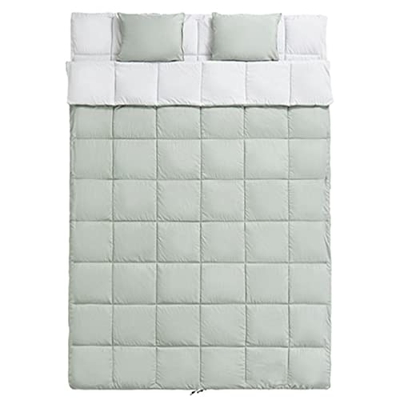 SXLIGHT Saco De Dormir Doble para Adultos, Saco De Dormir Ligero Impermeable para Clima Cálido En 4 Estaciones, Ideal para Acampar Al Aire Libre, Moch