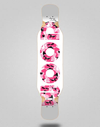 Wood Light Skateboard Longboard Deck 46x10 Icon White Pink en oferta