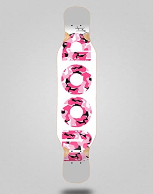 Wood Light Skateboard Longboard Deck 46x10 Icon White Pink