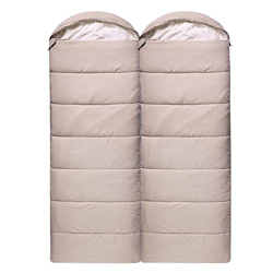 SXLIGHT Saco De Dormir Doble, Tamaño Queen, 3-4 Estaciones, Clima Cálido Y Frío, Saco De Dormir Liviano Impermeable para Adultos, Mochileros, Caminata en oferta
