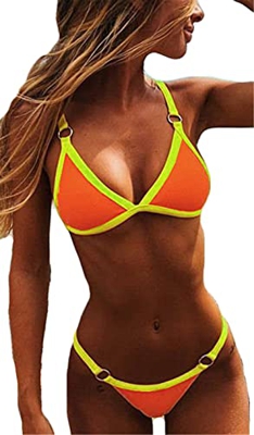 Yutdeng Bikinis Brasileños Mujer Clásico Traje de Baño de Dos Piezas Tanga Playa Bikini Triangulo Push Up Bañadores Mujer Natacion
