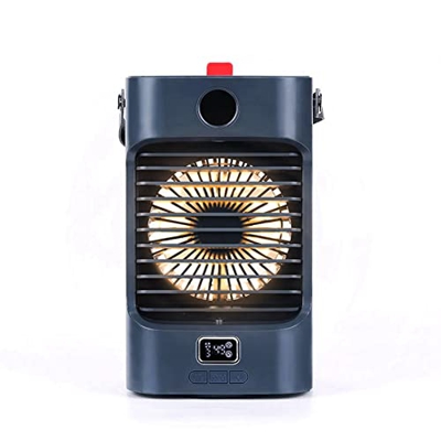 YANHUNING Ventilador Enfriador de Aire PortáTil, Enfriador de Aire USB, Mini Humidificador de Aire Acondicionado de Iones Negativos, Purificador, Luce