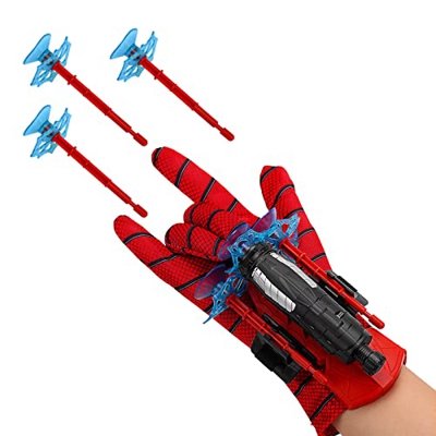 Launcher Glove, Lanza Telarañas, Spider Web Shooter, Guantes Spider Niño, Guante de Lanzador (A)