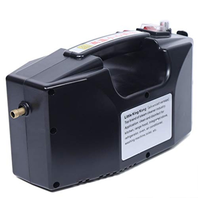 220V 2600W Negro/Amarillo, Limpiador de vapor eléctrico de alta presión, dispositivo de mano, móvil, ropa de asiento de coche, kit de limpiador de vap