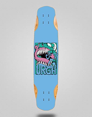 Urgh Skate Skateboard Longboard Deck Mix Bamboo 38x8.45 Monster Blue