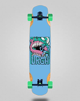 Urgh Skate Skateboard Longboard Complete Mix Bamboo 38x8.45 Monster Blue